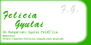 felicia gyulai business card